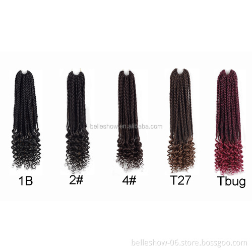 Hot sell wholesale 18inch synthetic hair extensions Senegalese curly twist cheap  new fashion  box  Hair